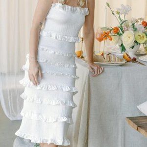 NWT Revelry - Natalia Satin Shirring Dress